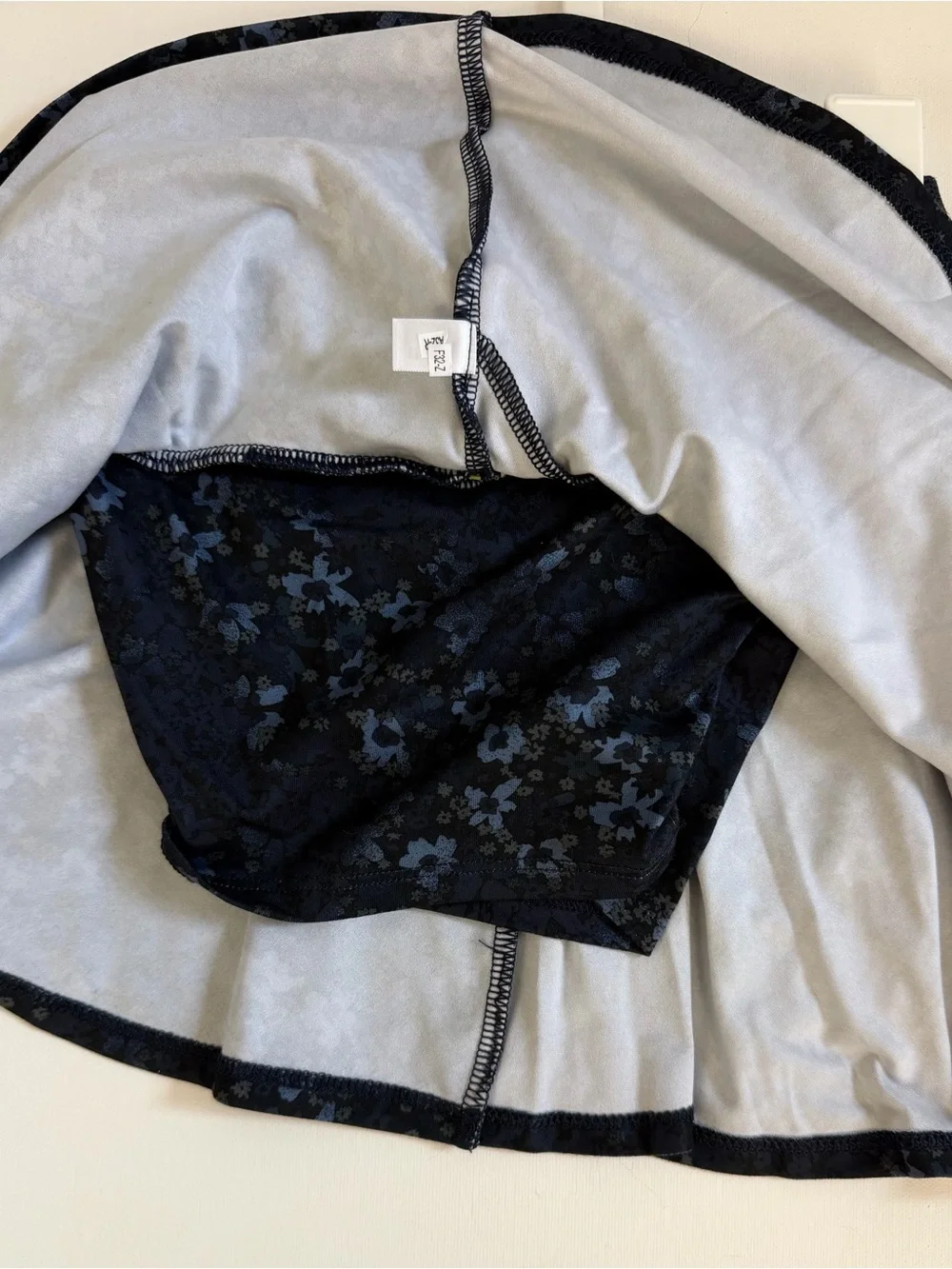 all in motion Navy Blue Floral Layered Skort w/Drawstring Adjustable Fit NWT